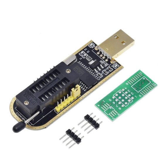CH341A CH341 24 25 Series EEPROM Flash BIOS USB Programmer MX25L6406E ...